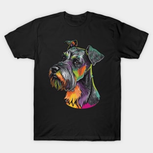 Miniature Schnauzer Dog Art T-Shirt